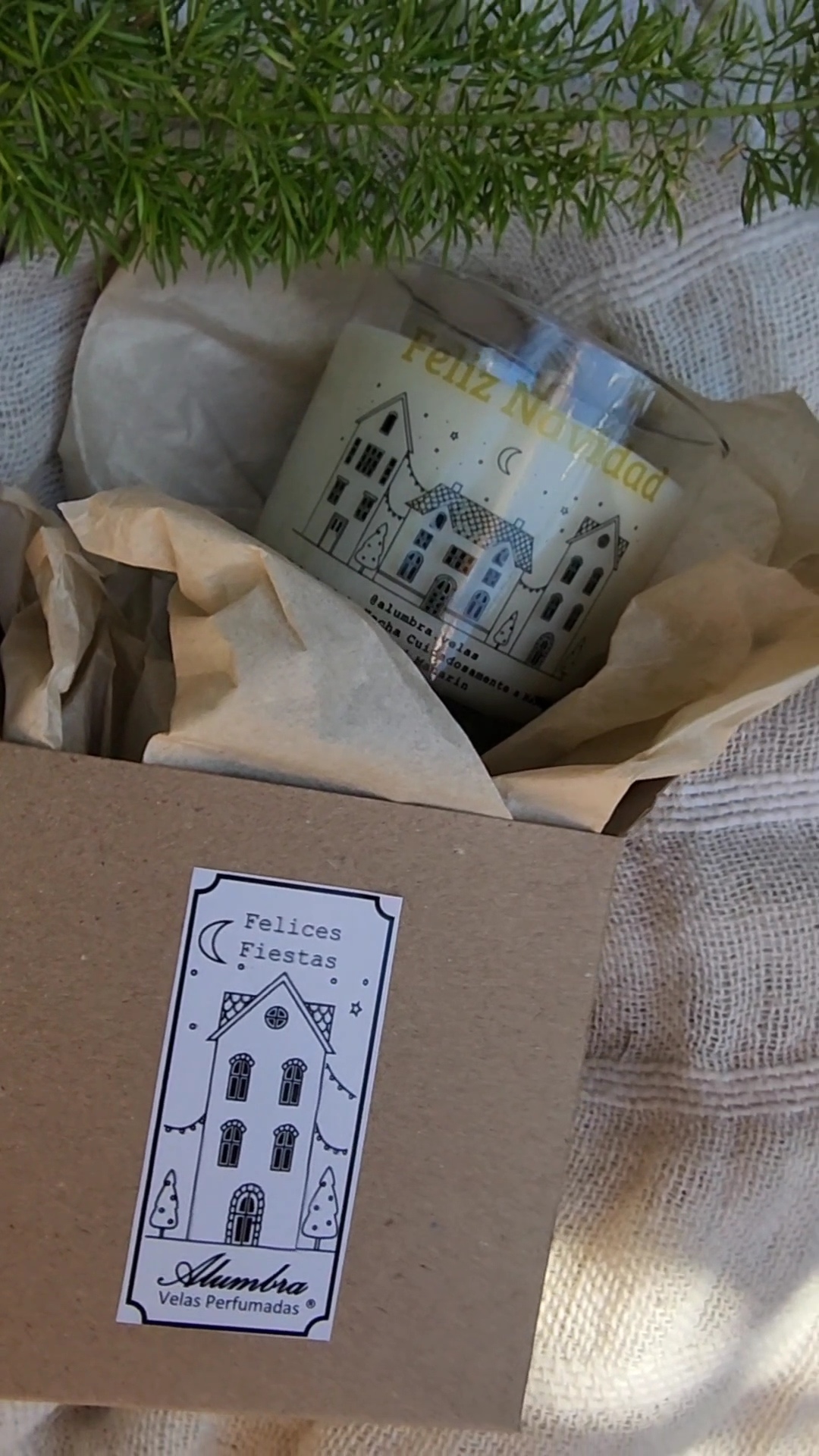 Felices Fiestas.Casitas Navidad